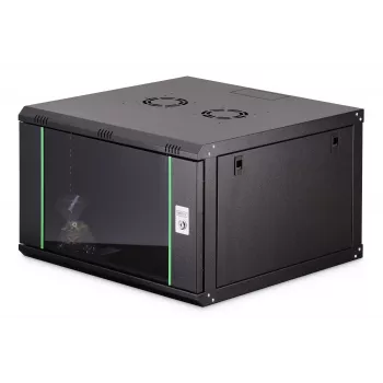Sieninis 19 colių stovo spintos korpusas DIGITUS Dynamic-N DN-37103 — 7U, 600x600 mm, IP20, nesurinktas, juodas