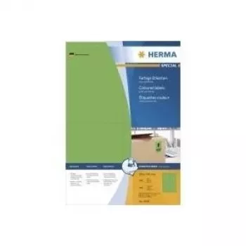 Lipdukai HERMA Spalvoti A4 105x148 mm žali matiniai popieriniai 400 vnt.