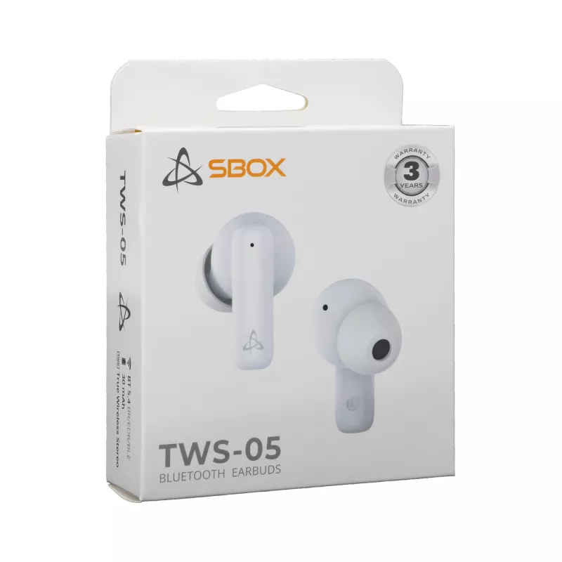 Ausinės SBOX EB-TWS05 Baltos