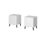 Nakties staliukas cama meble NOVA su 1 stalčiumi 44×40×52 cm, baltas matinis