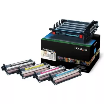 Originalus Lexmark C540X74G tonerio kasetės komplektas 3000 puslapių juoda Cyan Magenta Yellow