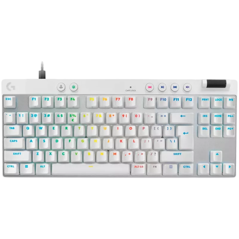 LOGITECH G PRO X TKL RAPID žaidimų klaviatūra - balta - US INT'L - USB - EMEA28i-935 - LINIJINIAI