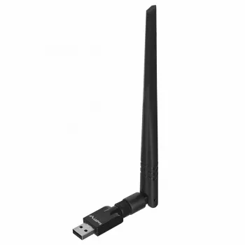USB Wi-Fi adapteris LANBERG NC-0300-WIE, USB 2.0, dvi išorinės antenos 5 dBi, WLAN 300 Mbps, Ethernet/WLAN, juodas