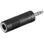 Goobay Headphone AUX Adapter 3.5 mm kištukas į 6.35 mm lizdą juodas