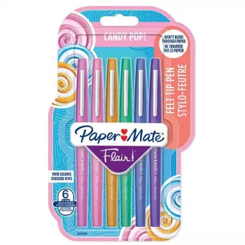 Papermate Flair Felt Flomasterių Rinkinys 6 Spalvų