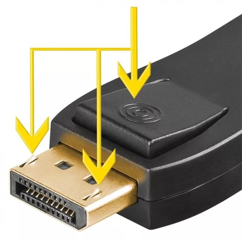 Wentronic Goobay DisplayPort į HDMI adapteris 1.1, HDMI standartinis lizdas (A tipas) - HDMI standartinis lizdas (A tipas) > DisplayPort kištukas (51719)
