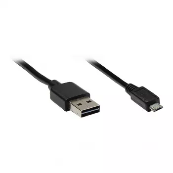 GoodConnections USB 2.0 EASY Plug A – Micro B laidas, juodas, 2m