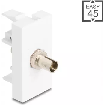 Skaidulinės optikos adapteris DELOCK 90915 ST Simplex BU prie ST Simplex baltas