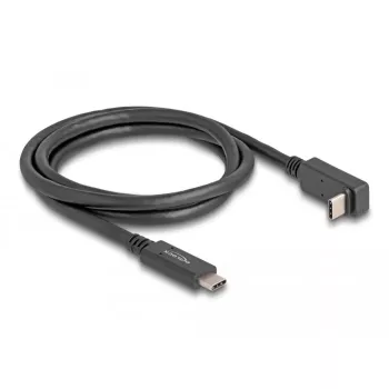 Delock USB 3.2 Gen 2 laidas, USB-C (M) į USB-C (M) kampuotas, 1,0 m, PD 60W, 4K 144 Hz, 10 Gbps