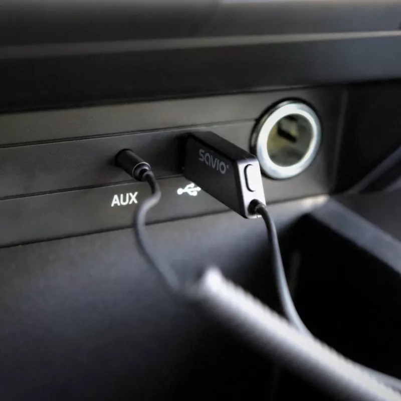 Savio TR-16 Bluetooth 5.3 siųstuvas AUX adapteris su laisvų rankų funkcija, Google Assistant/Siri