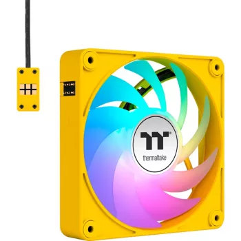 Thermaltake CT120 EX ARGB 120mm geltoni korpuso ventiliatoriai 3 vnt. pakuotė