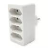 Maitinimo juosta Bachmann 921.273 – 4× Euro lizdai, balta PVC
