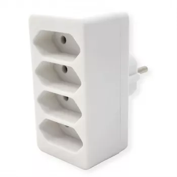 Maitinimo juosta Bachmann 921.273 – 4× Euro lizdai, balta PVC