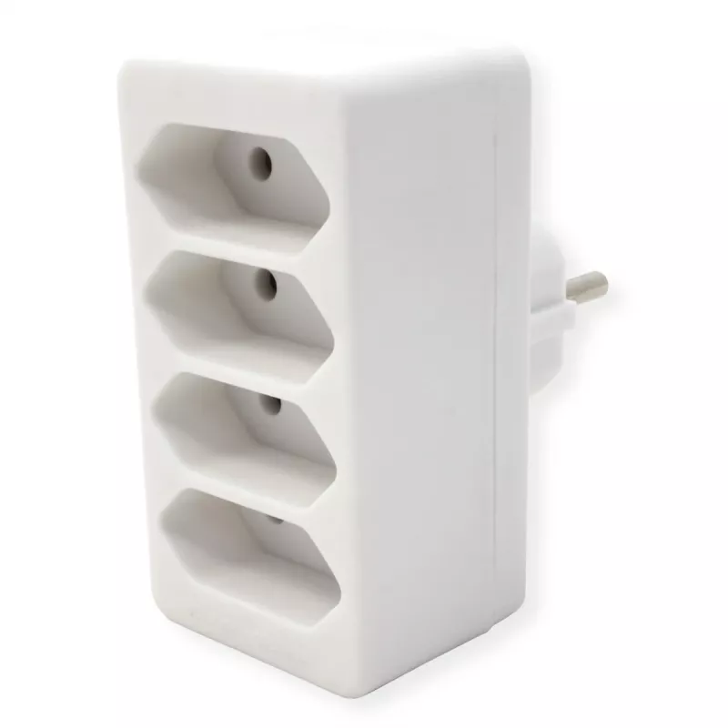 Maitinimo juosta Bachmann 921.273 – 4× Euro lizdai, balta PVC