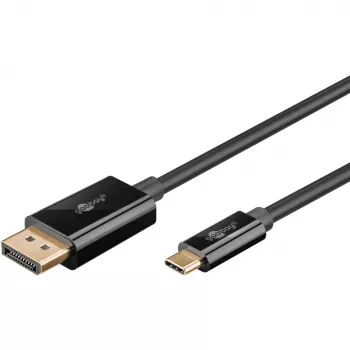 Goobay USB-C į DisplayPort laidas – paauksuotos jungtys, itin didelė raiška iki 4K @ 60Hz, suderinamas su Thunderbolt 3/4