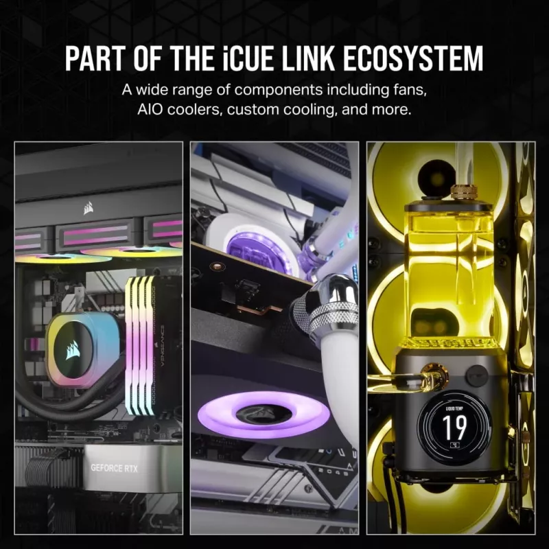 Corsair iCUE LINK RX140 ARGB 140 mm baltas 2 vnt. pakuotė