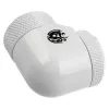 Adapteris 90° G1/4 vyriškas į 14 mm kietą vamzdelį, sukamas – BitsPower BP-DWE90RML14, baltas