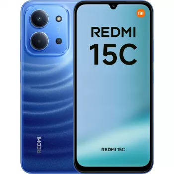 Išmanusis telefonas Xiaomi Redmi 15C 6,9 colio 4 GB RAM 128 GB atminties mėlynas, Helio G81-Ultra, 6000 mAh, IP64