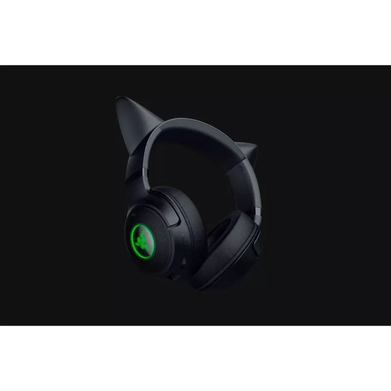 Ausinės Razer Kraken Kitty V2 BT – belaidės Bluetooth, uždaro tipo, lankeliu, 20–20000 Hz, 325 g, juodos