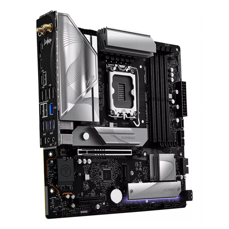 Motininė plokštė ASRock B860M LiveMixer WiFi – Intel B860, LGA 1851, micro ATX, DDR5, 4x DIMM, Wi‑Fi 6E, 2.5Gb LAN