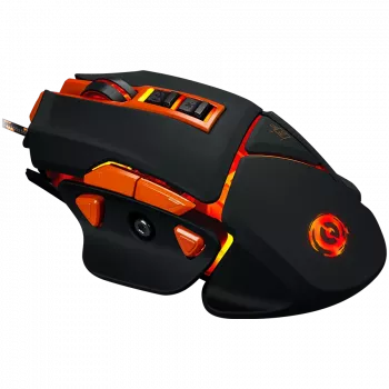 CANYON pelė Hazard GM-6 LED laidas Juoda Oranžinė