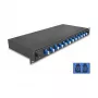 DeLOCK 67003 šviesolaidžių sujungimo dėžė juoda metalinė 483x220x44mm