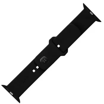 Silicinio dirželio rinkinys FIXED FIXSST2-434-BK, skirtas Apple Watch 42/44/45mm – juodas, fiksuoto sportinio dizaino
