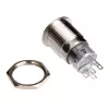 DimasTech PD024 sidabrinis kompiuterio korpuso mygtukas su LED žiedu