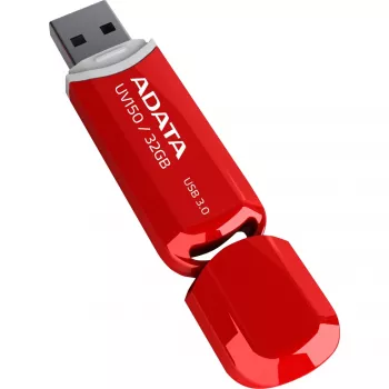 USB atmintukas ADATA DashDrive UV150 32GB, USB Type-A 3.2 Gen 1, raudonas, su dangteliu