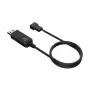 DC įtampos keitiklio kabelis Akasa AK-CBFA10-60BK USB į 3-pin ir 4-pin PC ventiliatorių, 60 cm