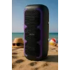 Nešiojamas stereo garsiakalbis SQUEAK SQ1009 – Bluetooth 5.3, 45W RMS, 10h baterija, FM, USB, AUX, LED, 1800 mAh, Juodas
