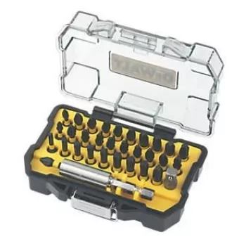 DeWalt DT70560T atsuktuvų antgalių rinkinys – 32 vnt., įvairūs antgaliai laikymo dėkle
