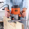 Maršrutinis frezeris / trimeris Black & Decker KW1200EKA-QS – kompaktiškas frezeris su reguliuojamu gyliu