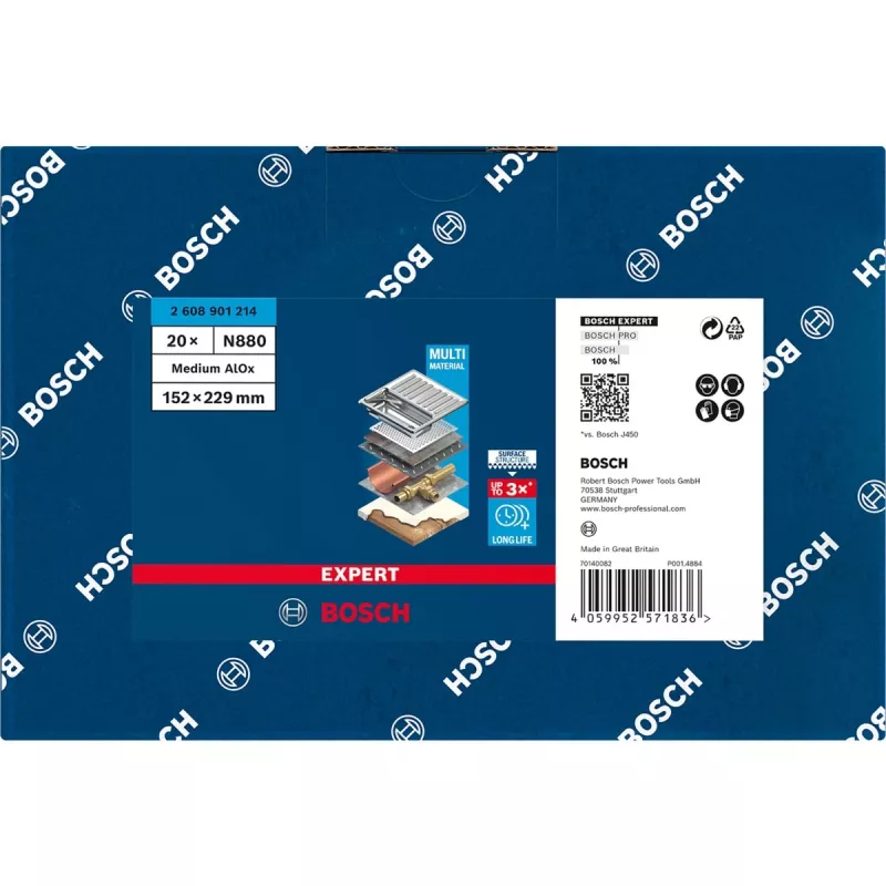 Bosch 2 608 901 214 šlifavimo padėklas, vidutinis grūdėtumas, 1 vnt.
