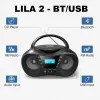 Radijo grotuvas CD LILA2 USB/BT rožinis