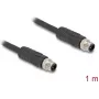 DeLOCK jutiklio / pavaros kabelis 1 m RST M12 juodas 80514