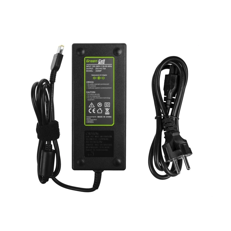 Maitinimo adapteris Green Cell AD68P 135 W AC-DC 20 V 6,75 A vidaus juodas