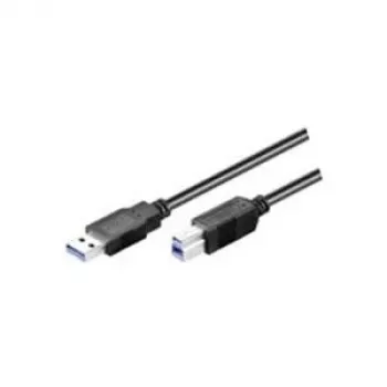 Wentronic Goobay USB 3.0 SuperSpeed kabelis, juodas, 1,8 m – USB 3.0 kištukas (A tipas) > USB 3.0 kištukas (B tipas) (93655)