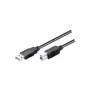 Wentronic Goobay USB 3.0 SuperSpeed kabelis, juodas, 1,8 m – USB 3.0 kištukas (A tipas) > USB 3.0 kištukas (B tipas) (93655)
