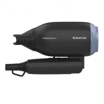 Plaukų džiovintuvas Taurus Studio Glow 1500 – 1400 W, 3 šilumos lygiai, 2 greičiai, sulankstomas, su pakabinimo kilpa, juodas