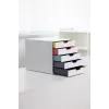 Dėžutė dokumentams Durable VARICOLOR Mix 5 plastikinė, 5 spalvoti stalčiai, balta 762527