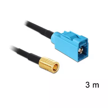 Koaksialinis kabelis DeLOCK 88652 RG-174 3 m SMB FAKRA Z juodas