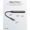 Goobay Slim 4-Port USB-Hub, USB-C™ į USB-C™/USB-A, USB 3.2 (74459)