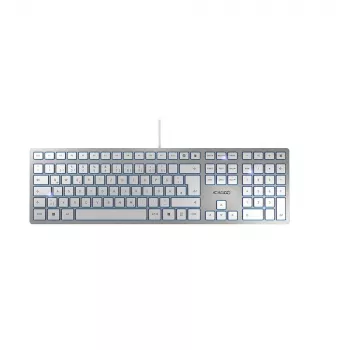 Klaviatūra CHERRY KC 6000 SLIM Universal USB QWERTZ Vokiška sidabrinė