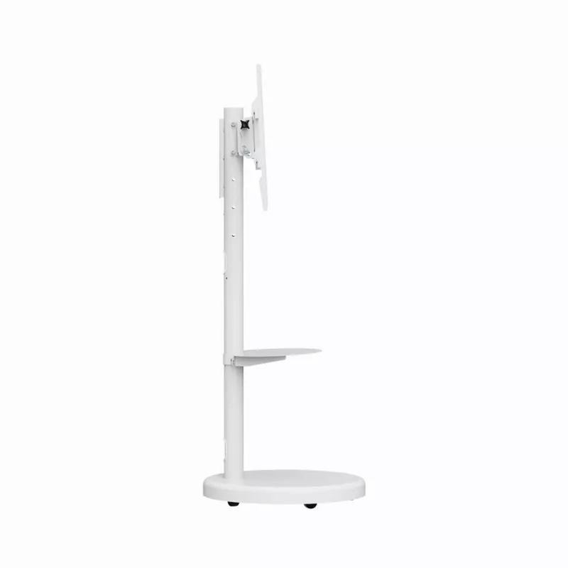 Grindinis TV stovas GEMBIRD TVS-86TR-01-W 37–86 colių televizoriams, baltas, pasukamas ir pakreipiamas, VESA 200x200–600x400, maks. apkrova 50 kg