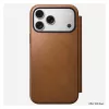 Nomad Modern Leather Folio dėklas iPhone 17 Pro Max – Tan (rudas), tinka iki 17,5 cm (6,9 colio) ekranui, 4 kortelių kišenės