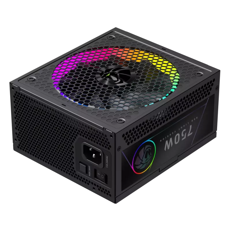Gamemax RGB 750G 750W maitinimo blokas, 80 PLUS Gold, pilnai modulinis