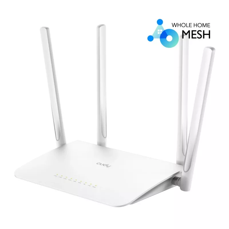 Cudy WR1300 belaidis maršrutizatorius Gigabit Ethernet dviejų juostų (2,4 GHz / 5 GHz) Baltas