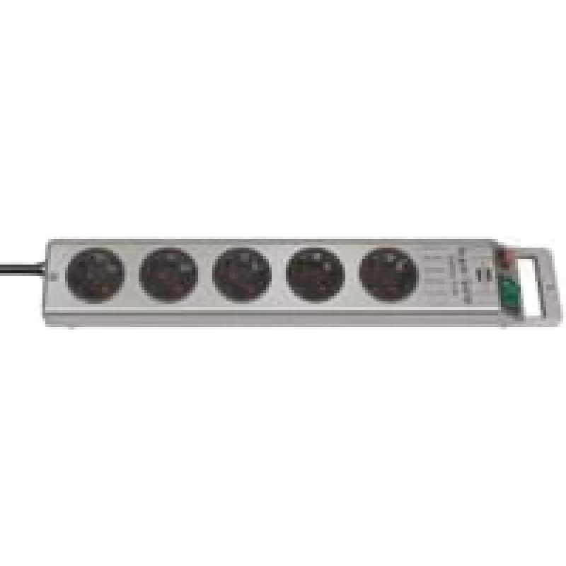 Brennenstuhl 1153340115 Super-Solid Line 5-šakė Power Strip 2,5 m H05VV-F 3G1,5, sidabrinė