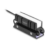 Šilumos šalintuvas DELOCK 18460 M.2 SSD 2280 — aliuminis/varis, RGB 5V, juodas